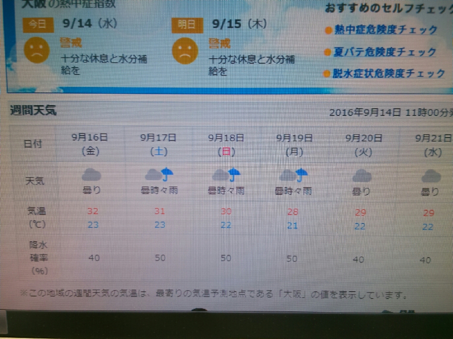 3連休天気予報