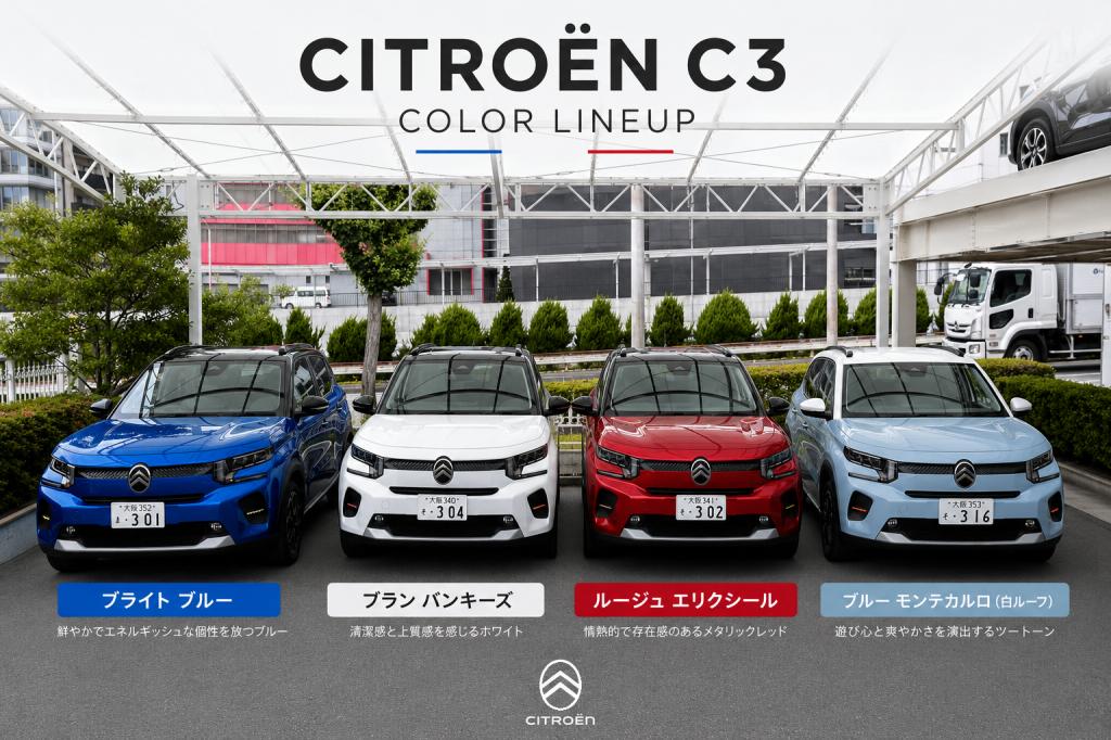 CITROËN C3 COLOR LINEUP🔵⚪🔴